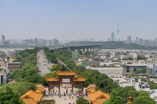 中国武汉的黄鹤楼景区