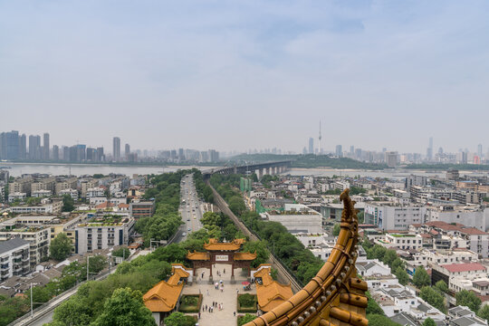 中国武汉的黄鹤楼景区