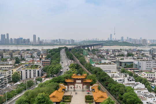 中国武汉的黄鹤楼景区