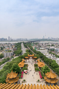 中国武汉的黄鹤楼景区