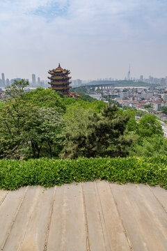 中国武汉的黄鹤楼景区