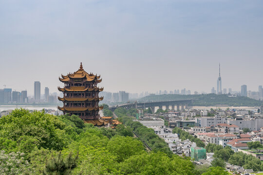 中国武汉的黄鹤楼景区