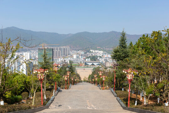 云南玉溪新平县城市风景