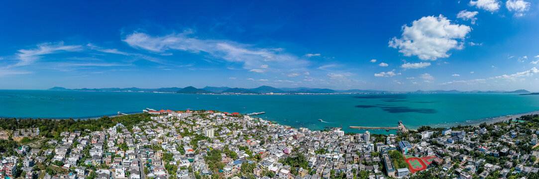 航拍三亚西岛海洋文化旅游区