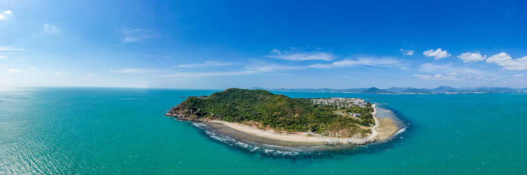 航拍三亚西岛海洋文化旅游区