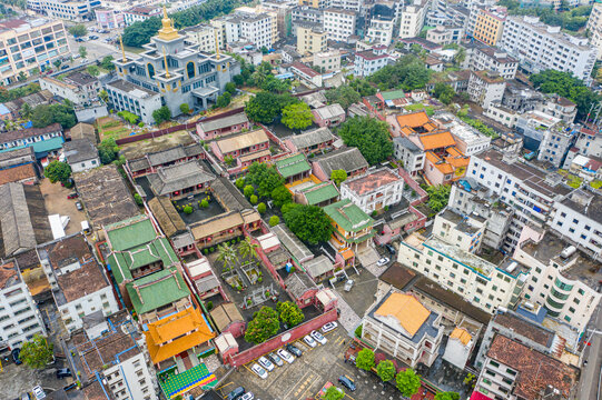 航拍海南文昌孔庙文昌学宫文庙