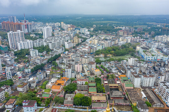 航拍海南文昌孔庙文昌学宫文庙