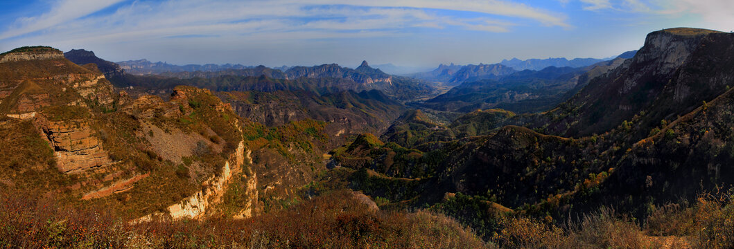 俯瞰太行山风光