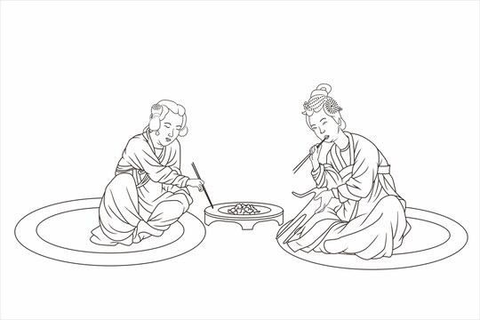 仕女進(jìn)膳