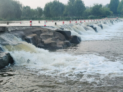 雨后的莒南鸡龙河湿地公园