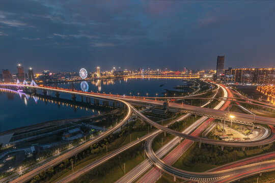 南昌朝阳大桥夜景