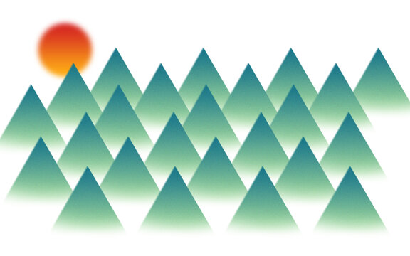 漸變山峰
