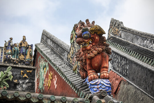 广州陈家祠岭南屋脊雕塑