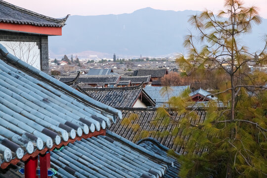 云南丽江木府古建筑风景