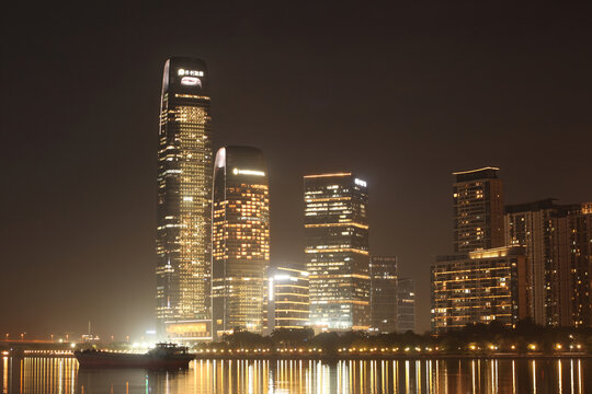 广州市现代城市夜景