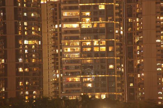 广州市现代城市夜景