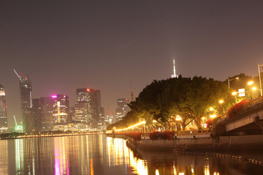 广州市现代城市夜景