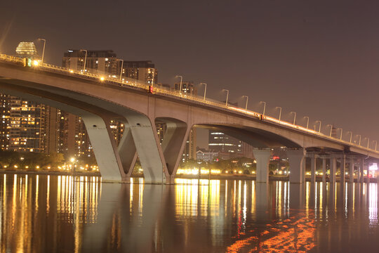 广州市现代城市夜景