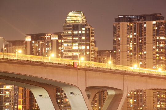 广州市现代城市夜景