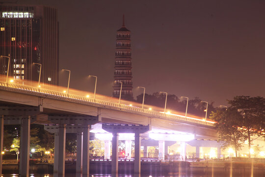 广州市现代城市夜景