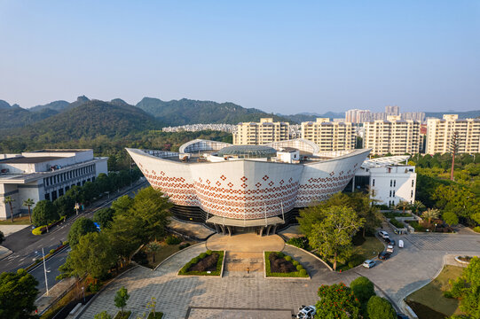 崇左城市规划展示馆航拍