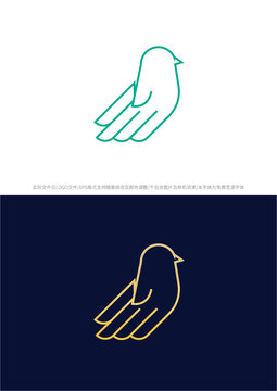 鳥手logo商標標志
