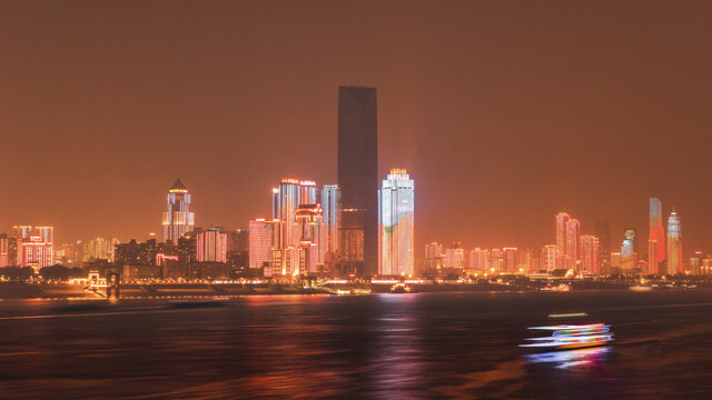 武汉汉江江滩夜景