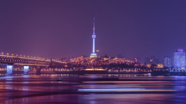 武汉汉江江滩夜景