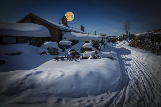 冬天雪村风光