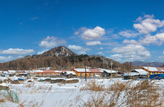 冬天雪村风光