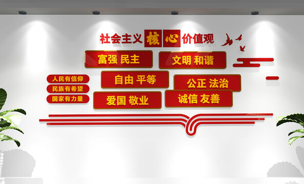 社會主義核心價值觀文化墻