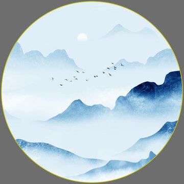 水墨裝飾畫(huà)中國(guó)風(fēng)