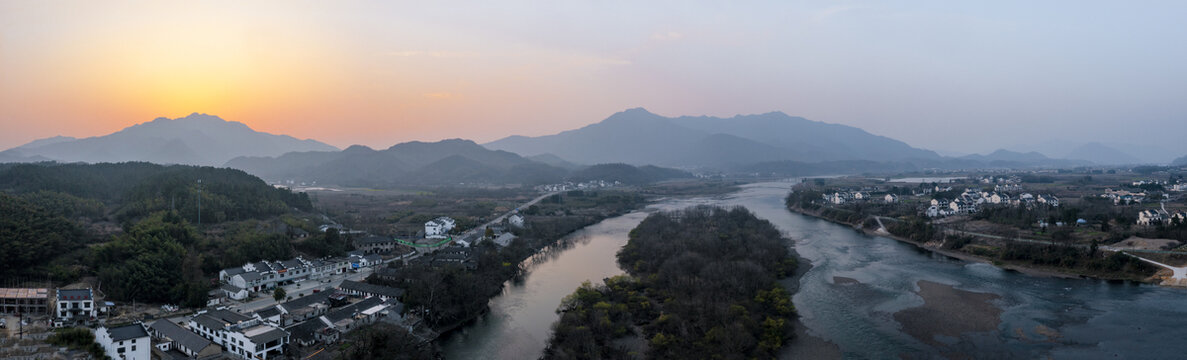 安徽省宣城市桃花潭夕阳