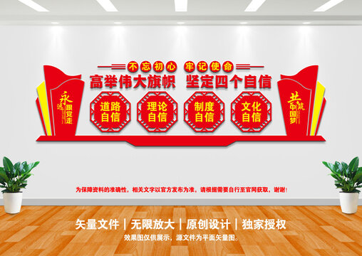 四個(gè)自信文化墻