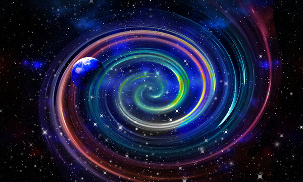 炫彩星空裝飾畫