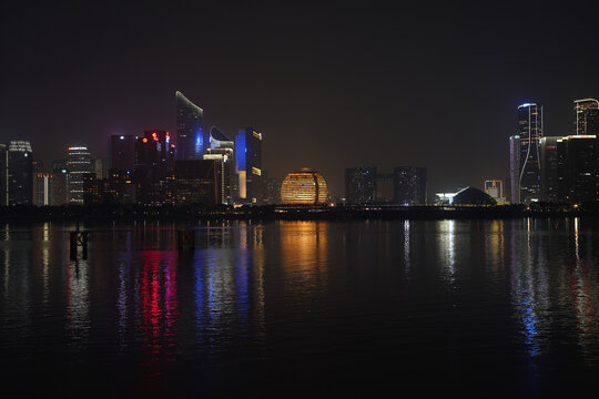 杭州钱塘江夜景