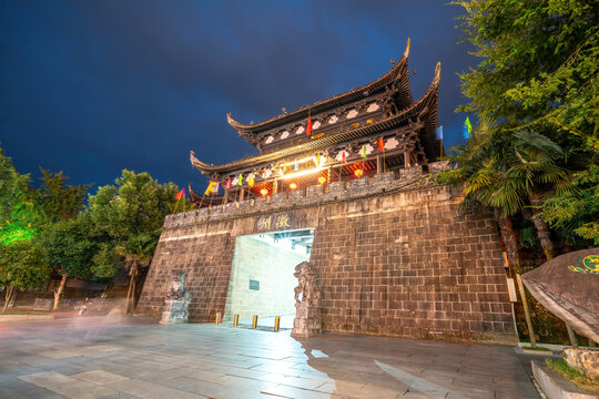 宿迁东关口码头古建筑夜景