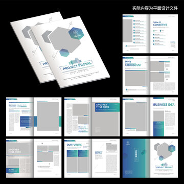 投資畫冊InDesign模板
