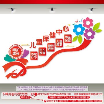 兒童保健中心樓梯間文化墻