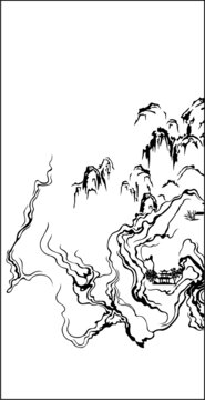大理石山水畫