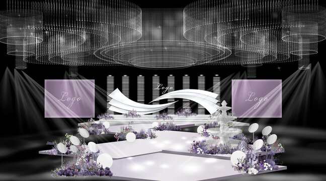 紫色梦幻秀场婚礼