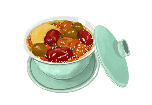 八寶茶插畫