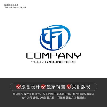 FP标志FP字母logo