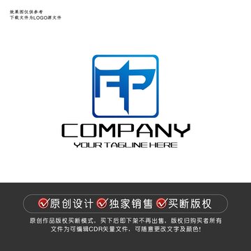 FP标志FP字母logo