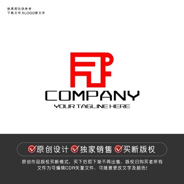 FP标志FP字母logo