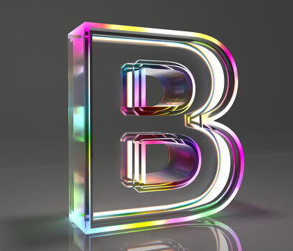 立体字母B