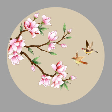 粉色玉蘭花