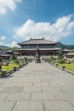 宁波溪口古建筑寺庙