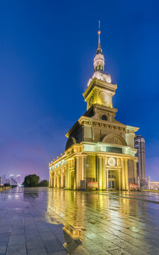 哈爾濱城市建筑夜景