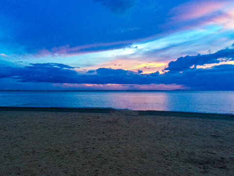 北海银滩夕阳